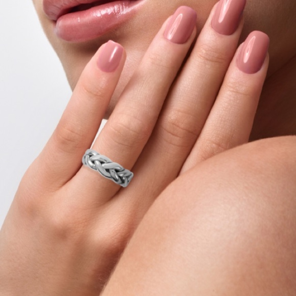 925 Sterling Silver Braided ring